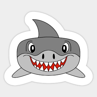 Happy Face, Shark Teeth Sticker